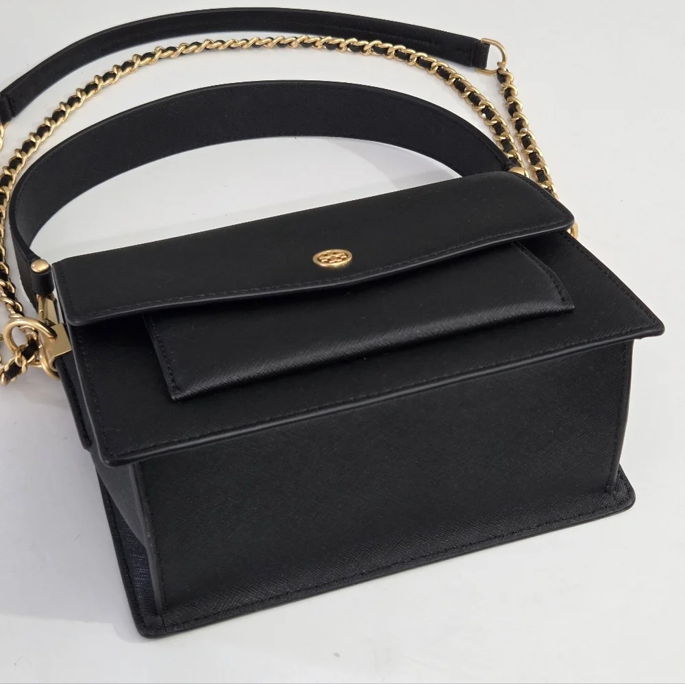 EXCELLENT TORY BURCH ROBINSON DOUBLE STRAP CONVERTIBLE SHOULDER BAG